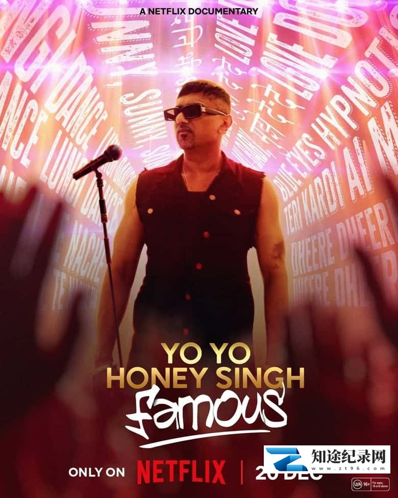 印度纪录片《印度歌手：成名 Yo Yo Honey Singh: Famous 2024》英语中英双字 无水印纯净版 1080P/MKV/1.39G 印度说唱歌手-知途纪录片网盘资源下载