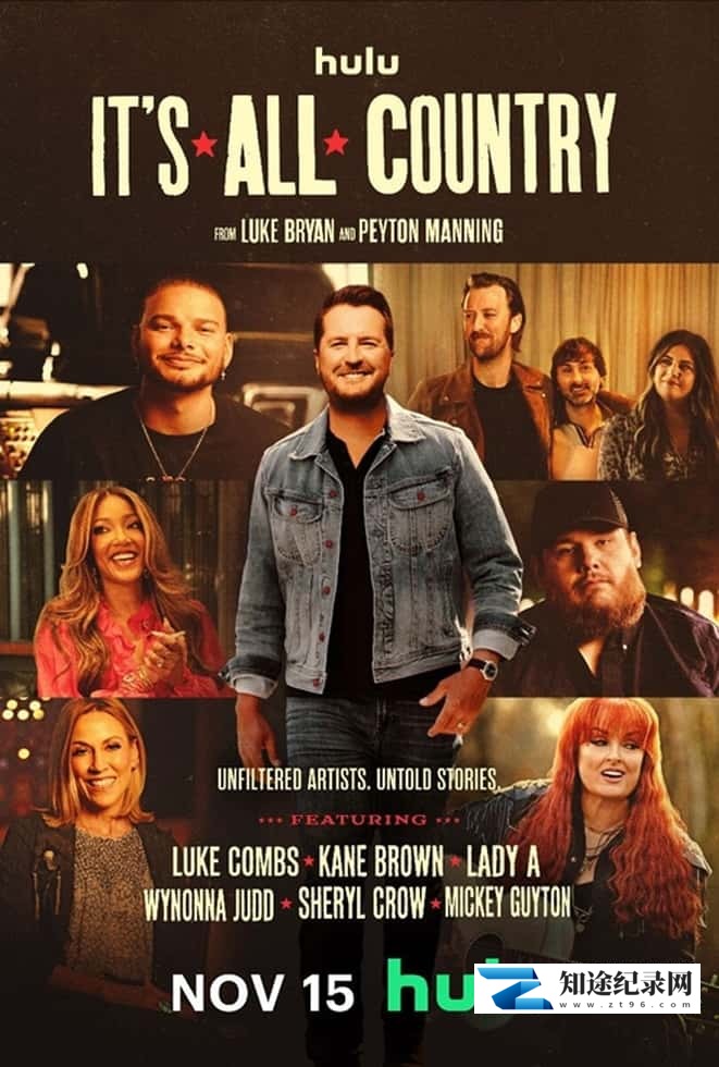 HULU纪录片《都是乡村 Its All Country 2024》全6集 英语中英双字 无水印纯净版 1080P/MKV/10.9G 乡村音乐的百年历史-知途纪录片网盘资源下载
