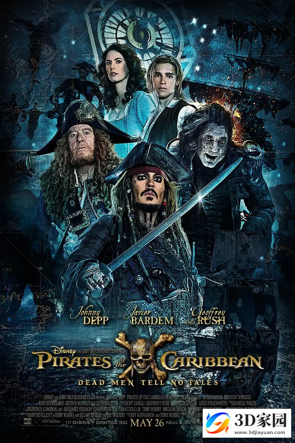3D电影《加勒比海盗5:死无对证3D》左右格式3D版 高清蓝光原盘MKV 网盘迅雷BT下载-知途3D电影资源网